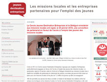 Tablet Screenshot of jeunes-destination-entreprises.fr